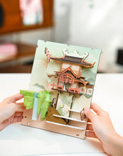 Load image into Gallery viewer, DIY Miniature House Book Nook Kit: Falling Sakura