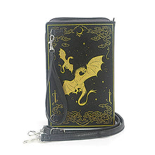 Load image into Gallery viewer, Romantasy Dragon Book Clutch Bag in Vinyl