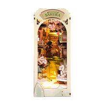 Load image into Gallery viewer, DIY Miniature House Book Nook Kit: Falling Sakura
