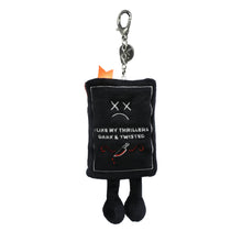 Load image into Gallery viewer, "I Like My Thrillers Dark & Twisted" Book Plush Bag Charm