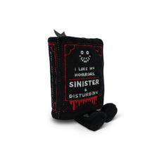 Load image into Gallery viewer, I Like My Horrors Sinister & Disturbing Book Plush Bag Charm
