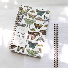 Load image into Gallery viewer, Butterfly + Moth Spiral Bound Notebook
