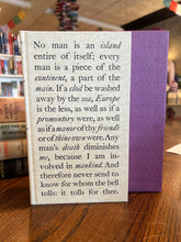 Load image into Gallery viewer, No man is an island: A selection from the prose of John Donne (Folio Society)
