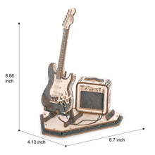 Load image into Gallery viewer, 3D Laser Cut Wooden Puzzle: Electric Guitar
