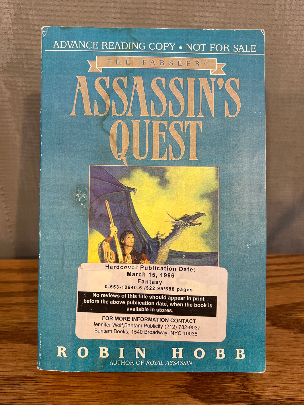Assassin's Quest, by Robin Hobb (Advance Reading Copy)