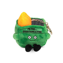Load image into Gallery viewer, Dumpster Fire Plush Bag Charm  Soft Cuddly Toy Funny Cute
