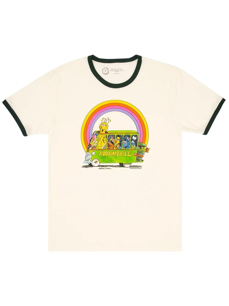 Sesame Street: Bookmobile Unisex Ringer T-Shirt Large cover image