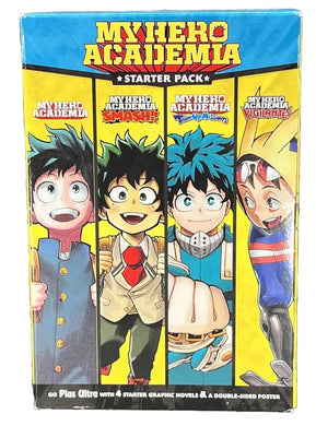 My Hero Academia Manga Set, 4 Volumes, Double-Sided Poster, Featuring: My Hero Academia, My Hero Academia Smash!!, My Hero Academia Team Up Missions, My Hero Academia Vigilantes cover image