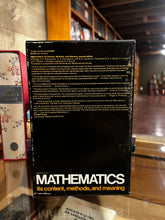 Load image into Gallery viewer, Mathematics its content, methods, and meaning (Three Volume Set, 2nd Edition)
