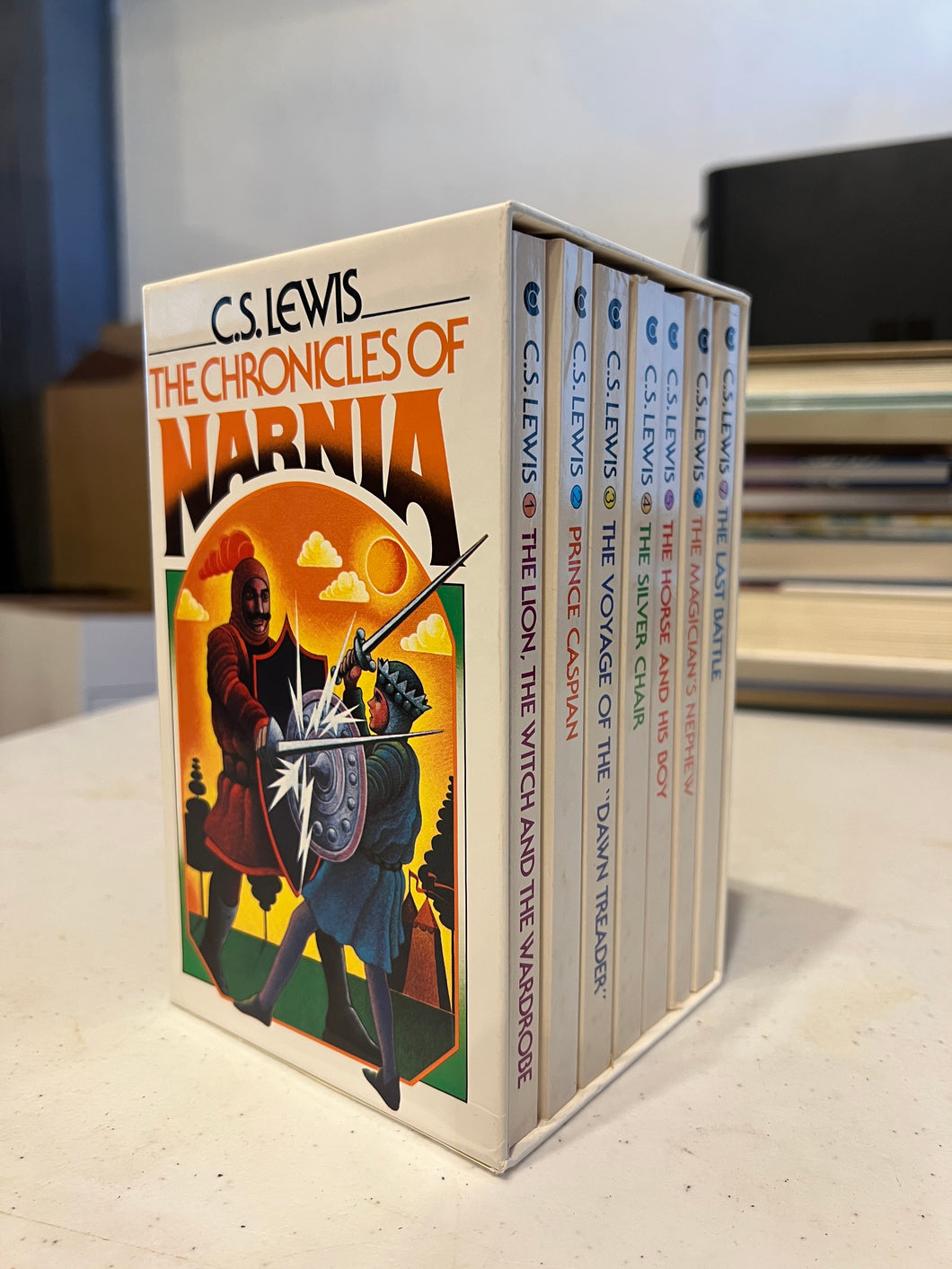 The Chronicles of Narnia C.S. Lewis 1970 First Collier Edition Complete Box Set