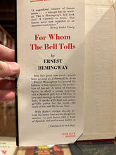 Load image into Gallery viewer, For Whom The Bell Tolls, by Ernest Hemingway (Book Club Edition)
