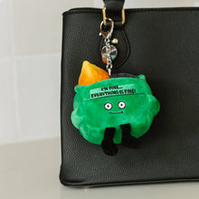 Load image into Gallery viewer, Dumpster Fire Plush Bag Charm  Soft Cuddly Toy Funny Cute
