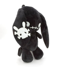 Load image into Gallery viewer, Black Naughty Bunny Stuffed Backpack

