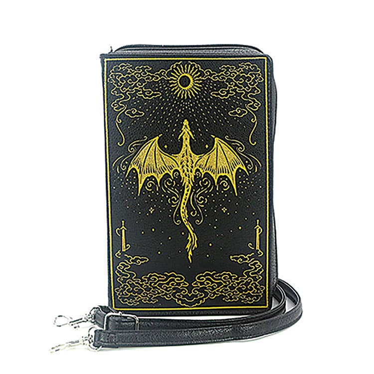 Romantasy Dragon Book Clutch Bag in Vinyl