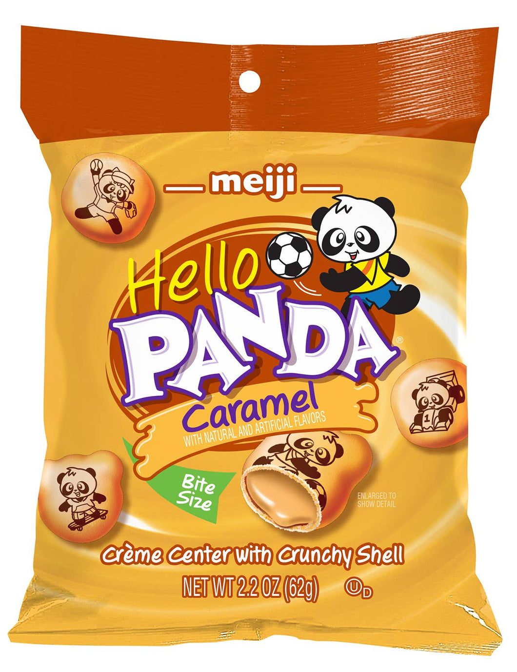 Meiji Hello Panda, Caramel 2.2oz Bag, 6ct