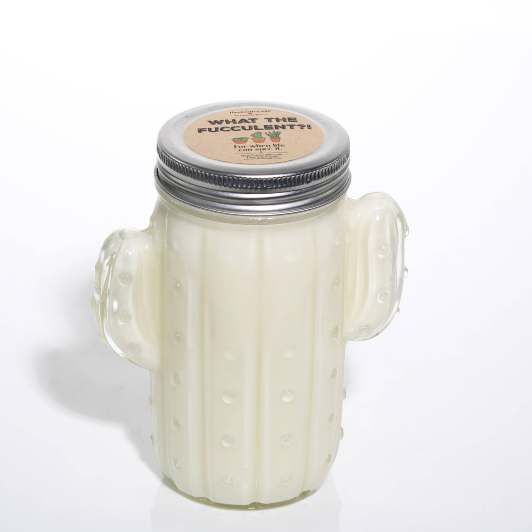 Cactus soy candle in 16oz Jar, Baja cactus scented